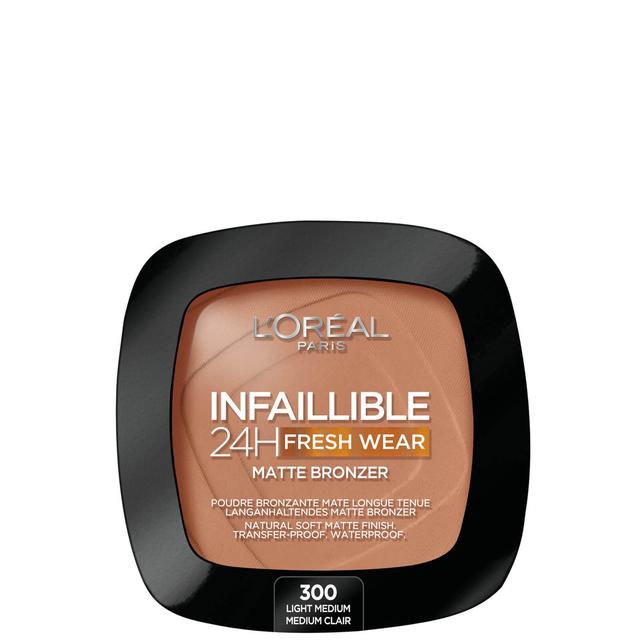 L'Oréal Paris Infallible 24H Longwear Soft Matte Bronzer 90ml (Various Shades) - 300 Light Medium on Productcaster.