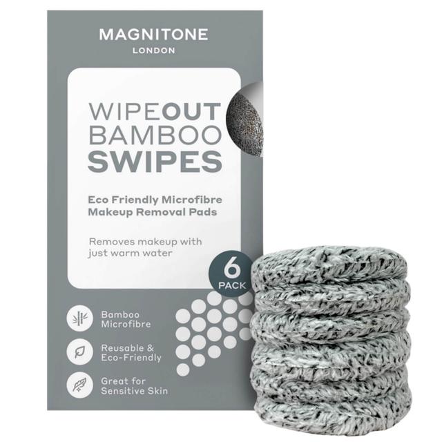 MAGNITONE London Bamboo Microfibre Makeup Remover Swipes (6 Pack) on Productcaster.