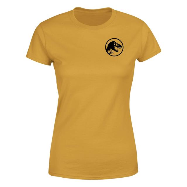 Jurassic Park Black Logo Women's T-Shirt - Mustard - XS on Productcaster.