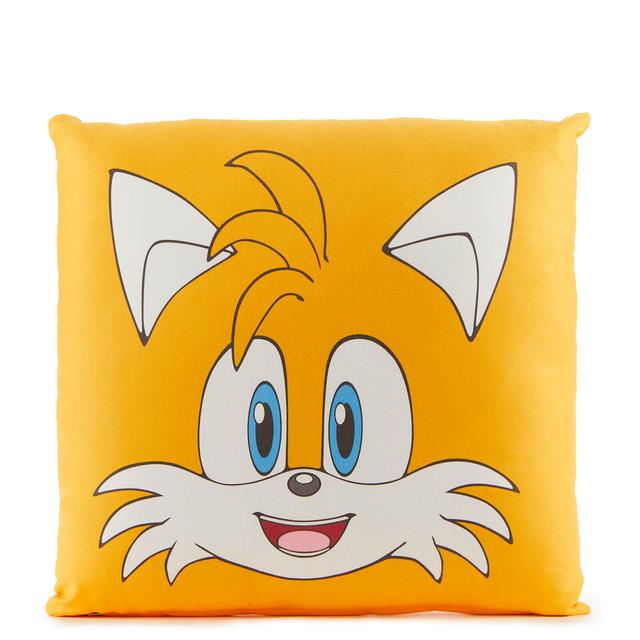 Sonic The Hedgehog Tails Face Square Cushion - 40x40cm on Productcaster.