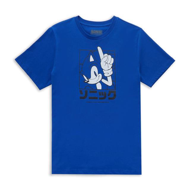 Sonic The Hedgehog Sonic Katakana Men's T-Shirt - Blue - XXL on Productcaster.