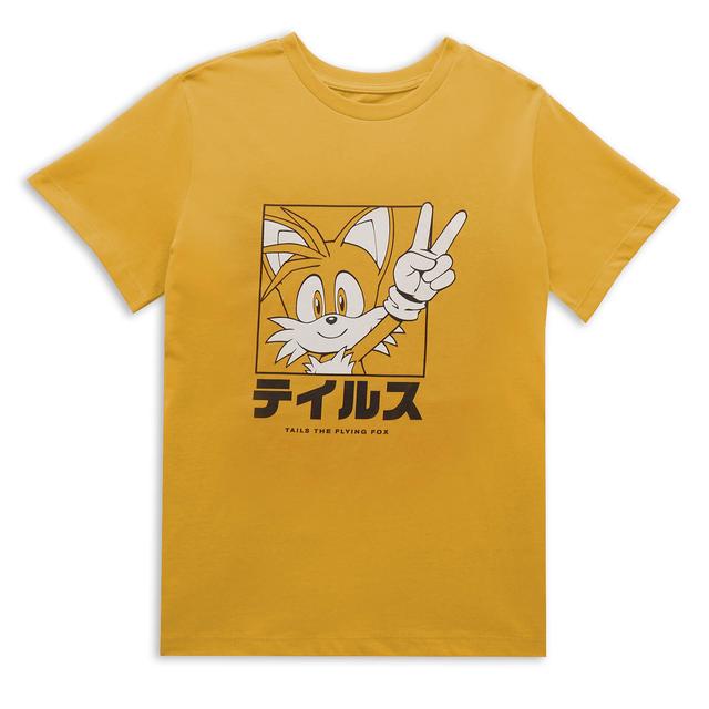 Sonic The Hedgehog Tails Katakana Men's T-Shirt - Mustard - XL on Productcaster.