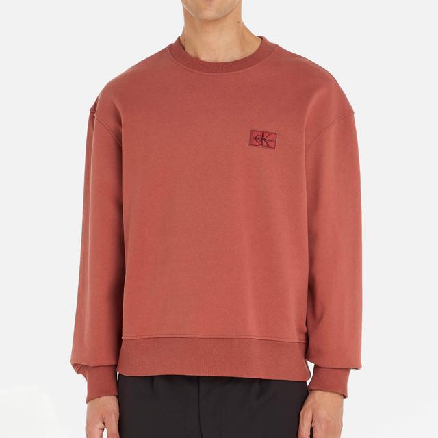 Calvin Klein Designer Patch Organic Cotton-Jersey Jumper - L on Productcaster.