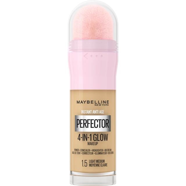 Maybelline Instant Anti Age Perfector 4-in-1 Glow Primer, Concealer, Highlighter, BB Cream 20ml (Various Shades) - Light Medium on Productcaster.