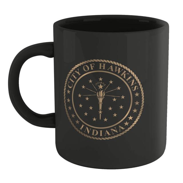 Stranger Things City Of Hawkins Mug - Black Schwarz on Productcaster.