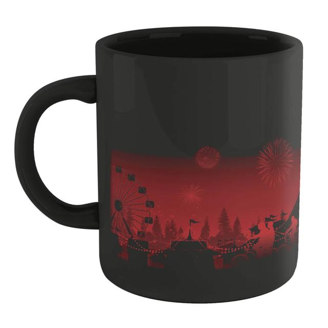 Stranger Things Red Carnival Background Mug - Black on Productcaster.