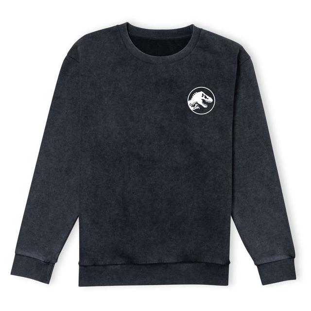 Universal x IWOOT Circle Mono Logo Sweatshirt - Black Acid Wash - S - Black Acid Wash on Productcaster.