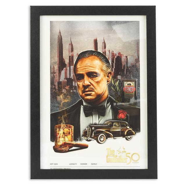 The Godfather 50 Years Art Print Giclee Art Print - A3 - Wooden Frame on Productcaster.