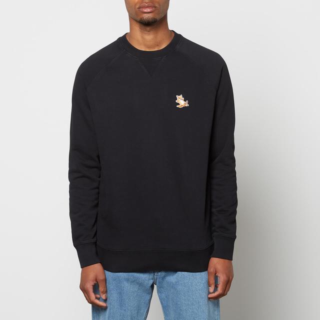 Maison Kitsuné Unisex Chillax Fox Patch Classic Sweatshirt - Black - S on Productcaster.