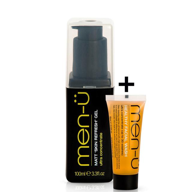 men-u Matt 'Skin Refresh' Gel and Healthy Facial Wash Bundle on Productcaster.