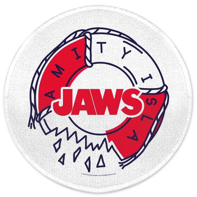 Jaws Amity Island Life Preserver Round Bath Mat on Productcaster.