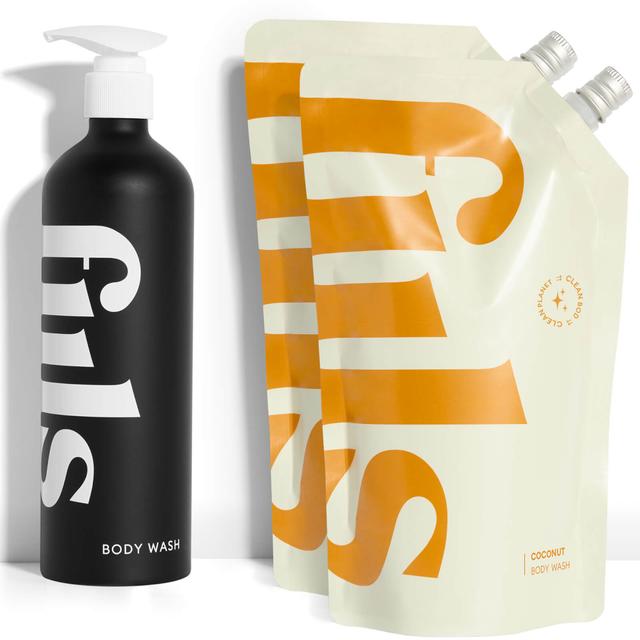 fiils The Coconut Body Wash Kit (Various Options) - Black on Productcaster.