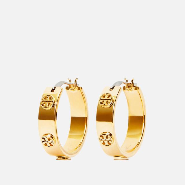 Tory Burch Women's Small Miller Stud Hoop Earrings - Tory Gold on Productcaster.