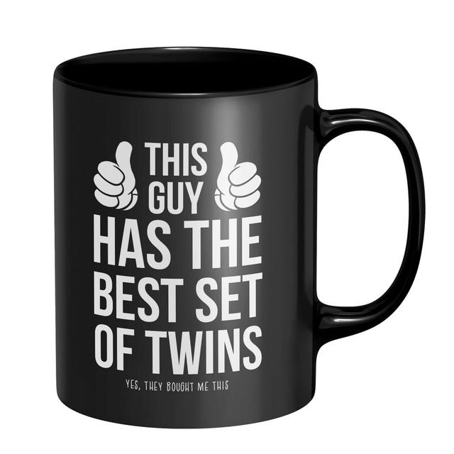 This Guy Has The Best Set Of Twins Mug - Black Schwarz on Productcaster.