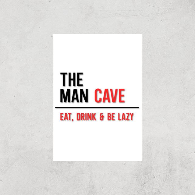 The Man Cave Giclee Art Print - A4 - Print Only on Productcaster.