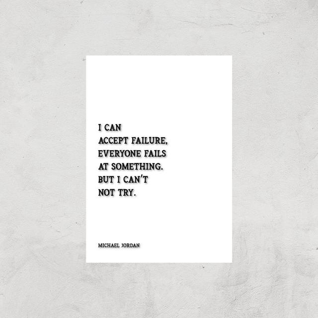 Michael Jordan Quote Giclee Art Print - A2 - Print Only on Productcaster.