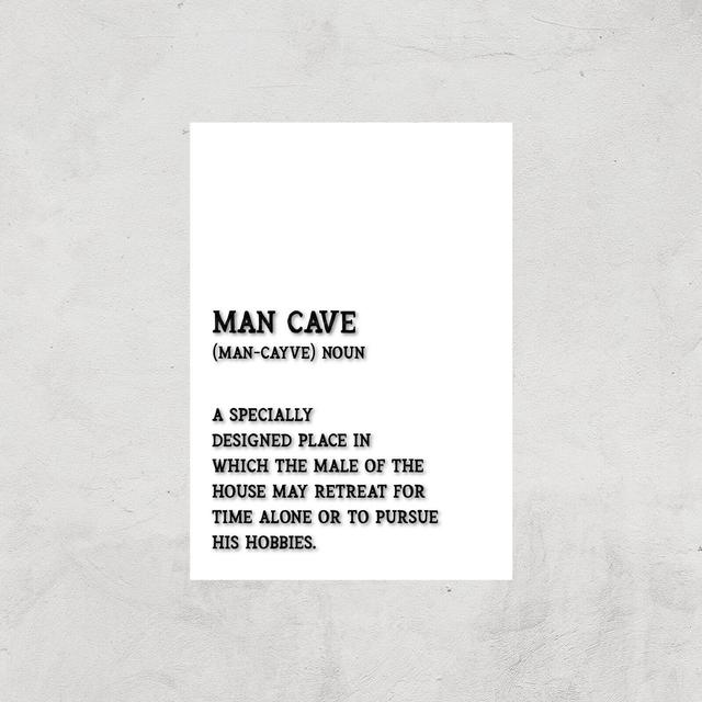 Man Cave Description Giclee Art Print - A4 - Print Only on Productcaster.