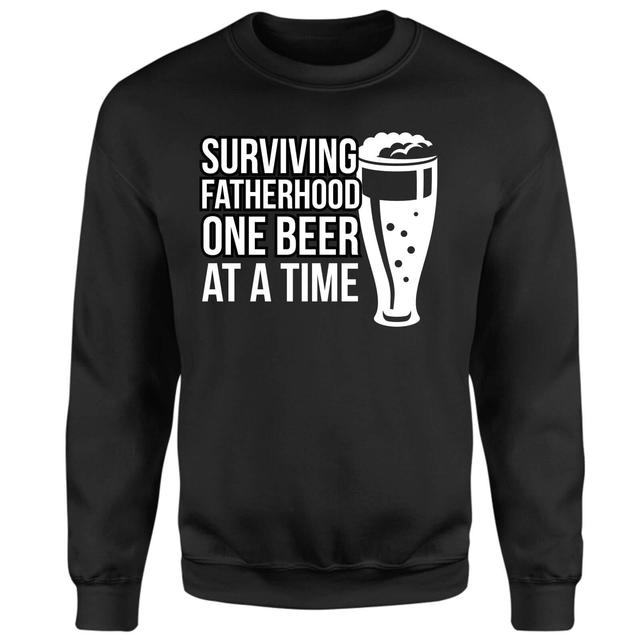 Surviving Fatherhood One Pint At A Time Sweatshirt - Black - S on Productcaster.