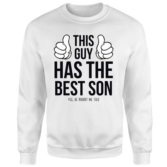 This Guy Has The Best Son Sweatshirt - White - L on Productcaster.