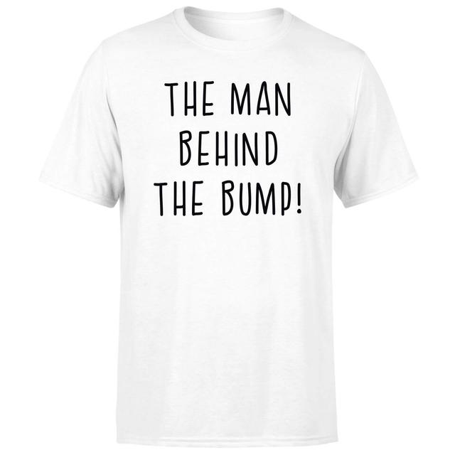 The Man Behind The Bump! Men's T-Shirt - White - M on Productcaster.