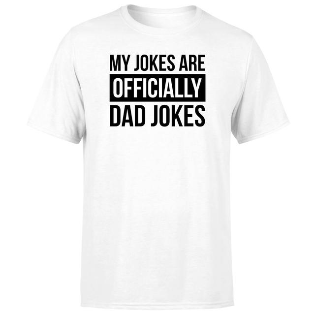 My Jokes Are Officially Dad Jokes Men's T-Shirt - White - XL on Productcaster.