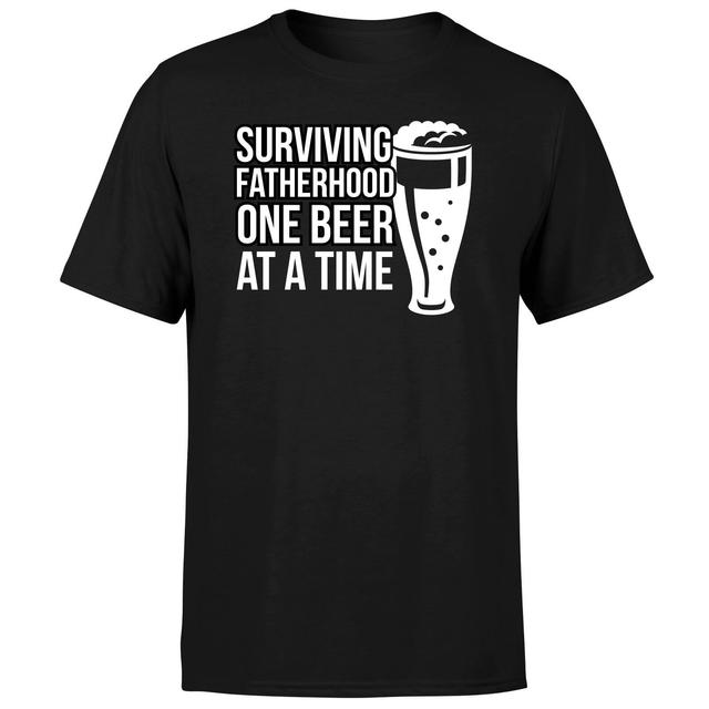 Surviving Fatherhood One Pint At A Time Men's T-Shirt - Black - 3XL on Productcaster.