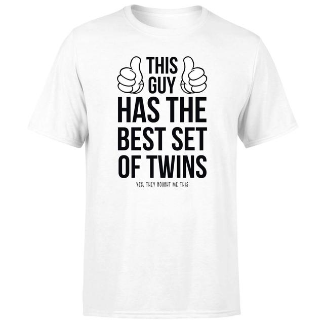 This Guy Has The Best Twins Men's T-Shirt - White - XL on Productcaster.