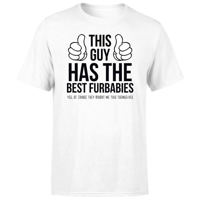 This Guy Has The Best Furbabies Men's T-Shirt - White - 5XL on Productcaster.