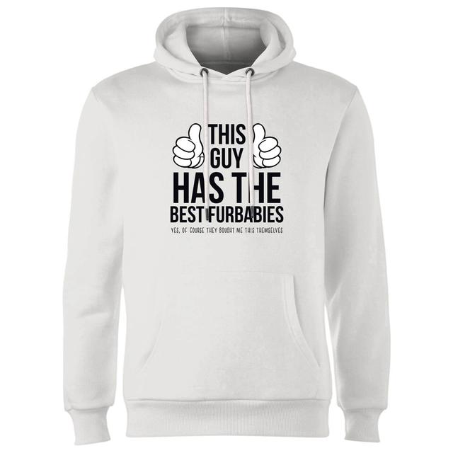 This Guy Has The Best Furbabies Hoodie - White - L on Productcaster.