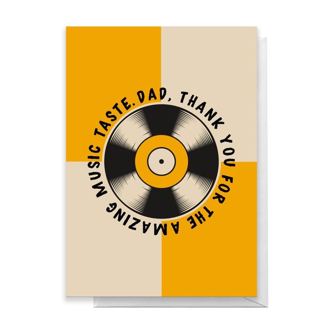 Thank You For The Amazing Music Taste Dad Greetings Card - Large Card on Productcaster.