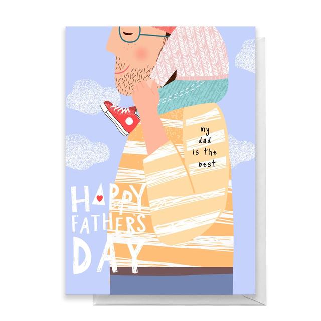 Dad's Piggy Backs Are The Best Greetings Card - Standard Card on Productcaster.