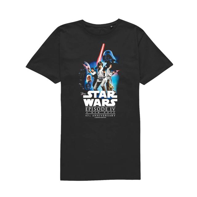 Star Wars - Una Nueva Esperanza - 45o Aniversario Composición Unisex Camiseta - Negra - M on Productcaster.