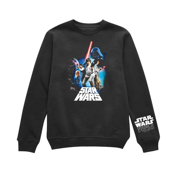 Star Wars - Una Nueva Esperanza - 45o Aniversario Composición Retro Sudadera - Negra - XXL on Productcaster.