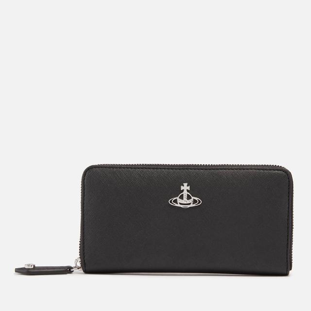 Vivienne Westwood Logo-Embellished Vegan Saffiano Leather Wallet Black on Productcaster.