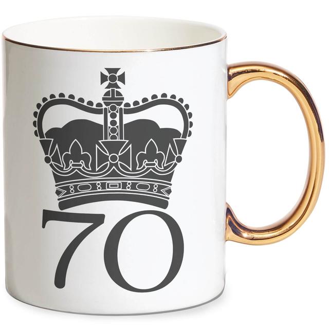 Commemorative 70 Year Jubilee Mug - Gold on Productcaster.