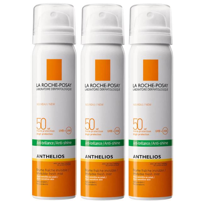 La Roche-Posay Anthelios Anti-Shine Sun Protection Invisible SPF50+ Face Mist 75ml Trio on Productcaster.