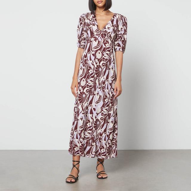 RIXO Poppy Printed Crepe De Chine Midi Dress - UK 12 on Productcaster.