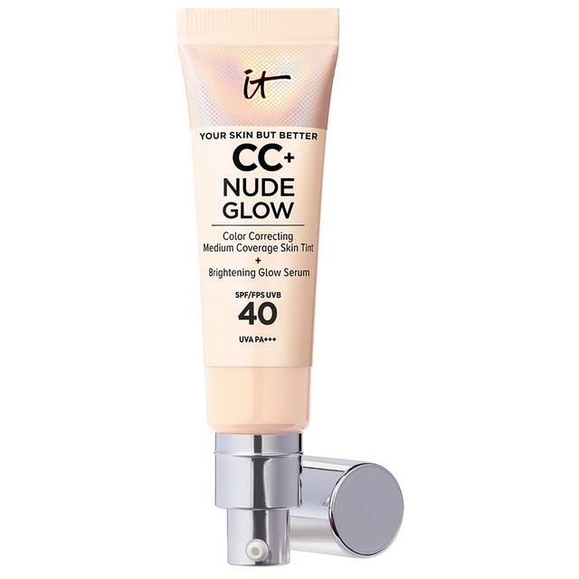 IT Cosmetics CC+ and Nude Glow Lightweight Foundation and Glow Serum with SPF40 32ml (Various Shades) - Fair Light on Productcaster.