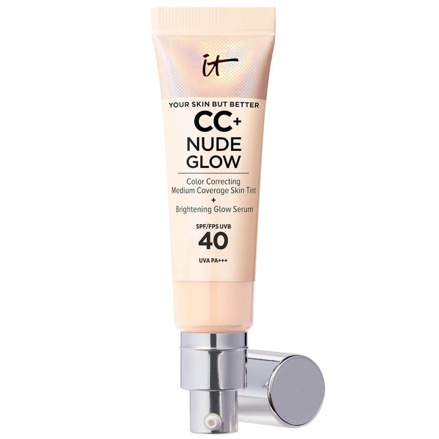 IT Cosmetics CC+ and Nude Glow Lightweight Foundation and Glow Serum with SPF40 32ml (Various Shades) - Fair Light on Productcaster.