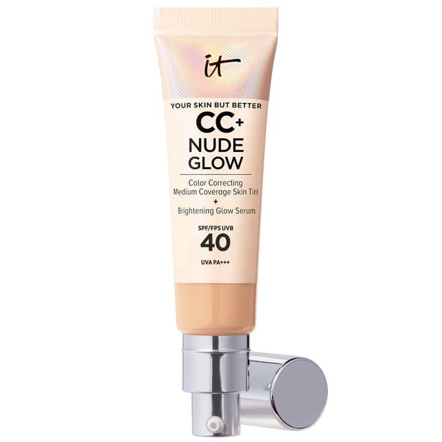 IT Cosmetics CC+ and Nude Glow Lightweight Foundation and Glow Serum with SPF40 32ml (Various Shades) - Medium Tan on Productcaster.