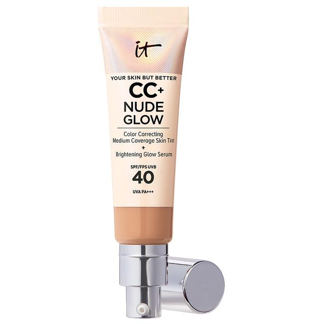 IT Cosmetics CC+ and Nude Glow Lightweight Foundation and Glow Serum with SPF40 32ml (Various Shades) - Medium Tan on Productcaster.