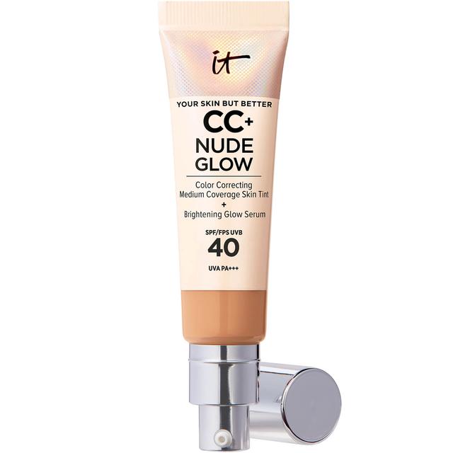 IT Cosmetics CC+ and Nude Glow Lightweight Foundation and Glow Serum with SPF40 32ml (Various Shades) - Neutral Tan on Productcaster.