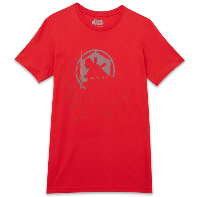 Star Wars Vader No Mercy Männer T-Shirt - Rot - S on Productcaster.