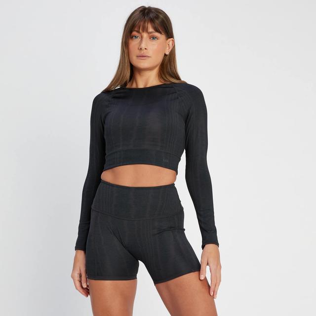 MP Dámský Tempo Reversible Crop Top S Dlouhým Rukávem – Černý - XL on Productcaster.