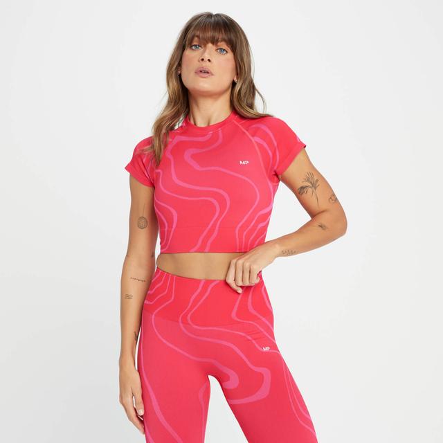 MP Női Tempo Wave Seamless Crop Top - Piros - XS on Productcaster.