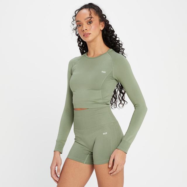 MP Dámský Shape Seamless Crop Top S Dlouhým Rukávem – Sepraný Nefritový - XS on Productcaster.