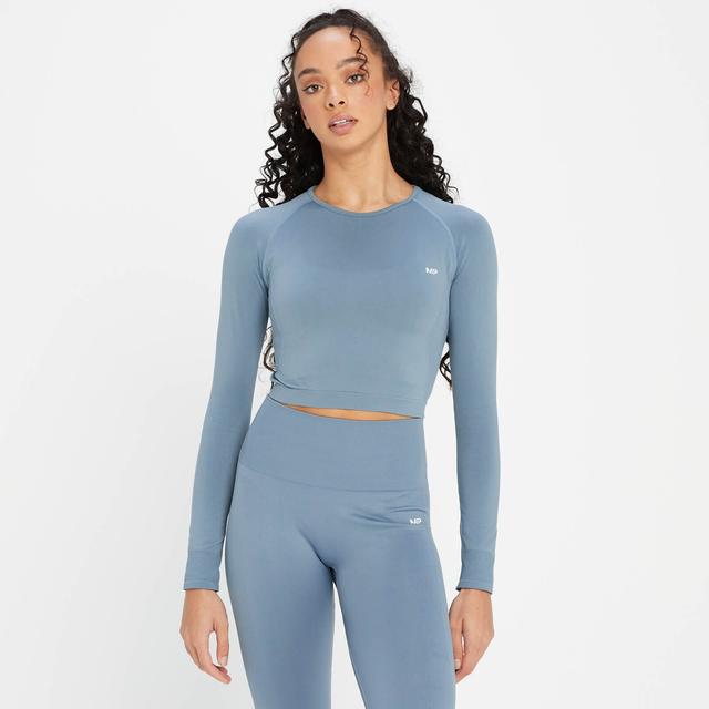 MP Női Shape Seamless Hosszú Ujjú Crop Top - Szürkéskék - M on Productcaster.