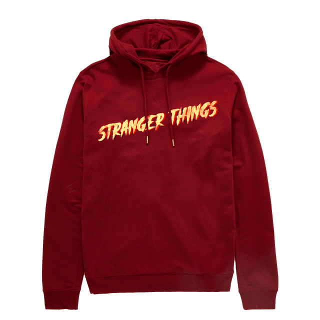 Stranger Things Alternative Logo Hoodie - Burgundy - S on Productcaster.