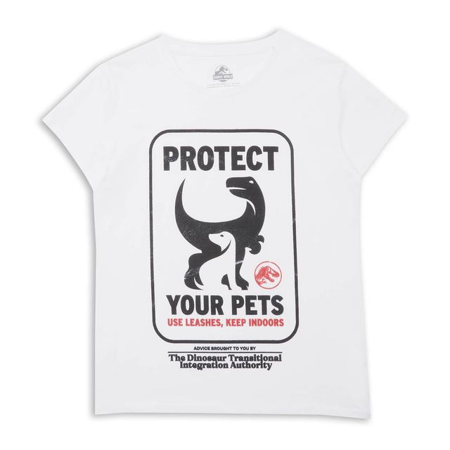 Jurassic World Protect Your Pets Women's T-Shirt - White - XL - Blanco on Productcaster.