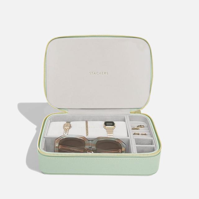 Stackers Travel Jewellery + Sunglasses Box - Sage Green on Productcaster.